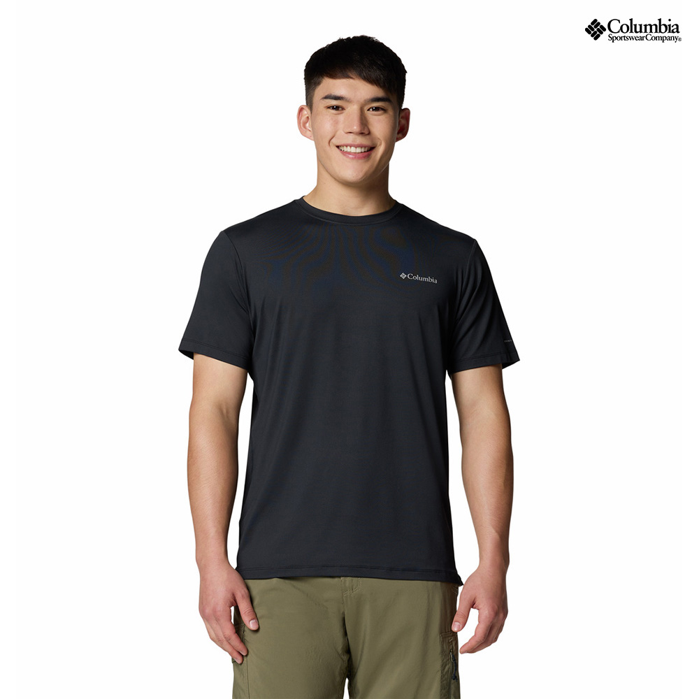 Columbia Men's Tech Trail Utility Printed Woven Shirt - Short Sleeve With UPF 50 & Mesh Back - View #9